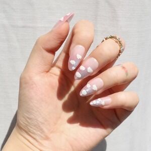 Nail Reformation Pink Purple Iridescent‎ Cloud Press On Nails Almond Kit 30ct